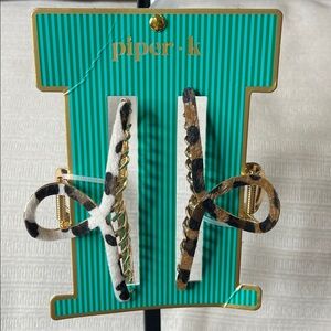 Piper K | On Hair Animal Print Metal Hair Clips